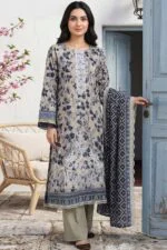 HEMLINE LUXURY UNSTITCHED CHIKEN-KARI EMBROIDERED TANA DORA LAWN SUIT
