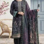 HEMLINE LUXURY UNSTITCHED CHIKEN-KARI EMBROIDERED TANA DORA LAWN SUIT