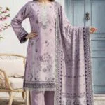 HEMLINE LUXURY UNSTITCHED CHIKEN-KARI EMBROIDERED TANA DORA LAWN SUIT
