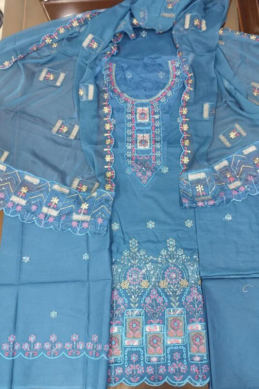 LASERCUT COTTON 3PC SUIT