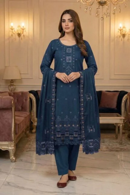 LASERCUT COTTON 3PC SUIT