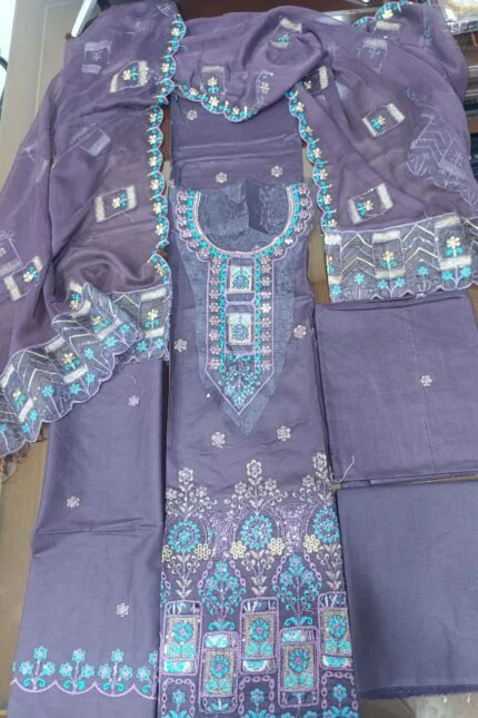 LASERCUT COTTON 3PC SUIT