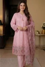 RAMEEN STITCHED LUXURY LASER-KARI EMBROIDERED LAWN SUIT