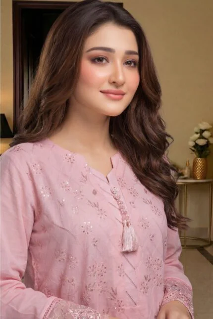 RAMEEN STITCHED LUXURY LASER-KARI EMBROIDERED LAWN SUIT