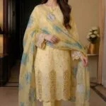 RAMEEN STITCHED LUXURY LASER-KARI EMBROIDERED LAWN SUIT