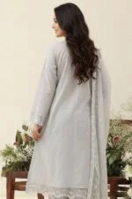 REET LUXURY SEMI-STITCHED CHIKEN-KARI SLUB LAWN SUIT WITH FANCY DUPATTA