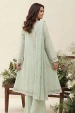 REET LUXURY SEMI-STITCHED CHIKEN-KARI SLUB LAWN SUIT WITH FANCY DUPATTA