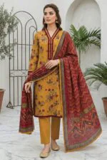 SAIKA PREMIUM UNSTITCHED TANA DORA LAWN DIGITAL PRINTED SUIT