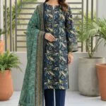 SAIKA PREMIUM UNSTITCHED TANA DORA LAWN DIGITAL PRINTED SUIT