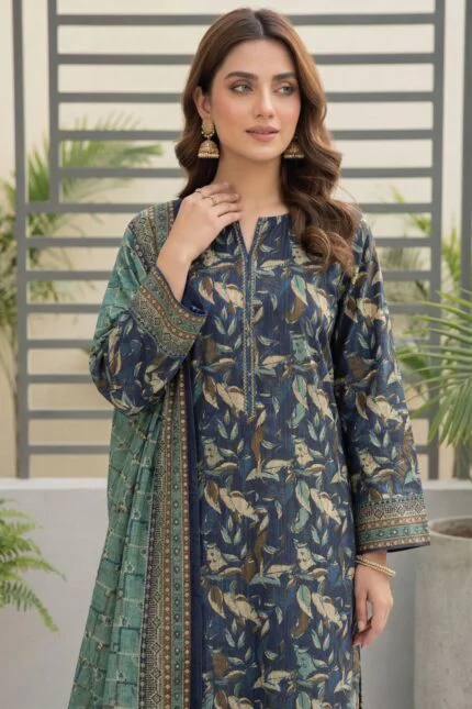SAIKA PREMIUM UNSTITCHED TANA DORA LAWN DIGITAL PRINTED SUIT