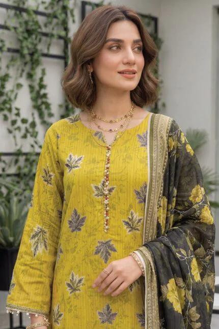 SAIKA PREMIUM UNSTITCHED TANA DORA LAWN DIGITAL PRINTED SUIT