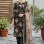 SAIKA PREMIUM UNSTITCHED TANA DORA LAWN DIGITAL PRINTED SUIT
