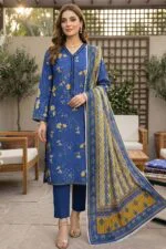 SAIKA PREMIUM UNSTITCHED TANA DORA LAWN DIGITAL PRINTED SUIT