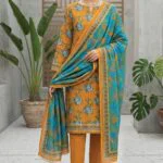 SAIKA PREMIUM UNSTITCHED TANA DORA LAWN DIGITAL PRINTED SUIT