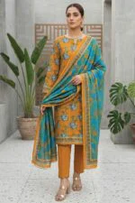 SAIKA PREMIUM UNSTITCHED TANA DORA LAWN DIGITAL PRINTED SUIT