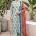 SAIKA PREMIUM UNSTITCHED TANA DORA LAWN DIGITAL PRINTED SUIT