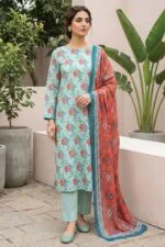 SAIKA PREMIUM UNSTITCHED TANA DORA LAWN DIGITAL PRINTED SUIT