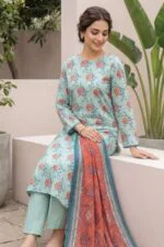 SAIKA PREMIUM UNSTITCHED TANA DORA LAWN DIGITAL PRINTED SUIT