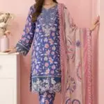 NISH Embroidered Lawn Print Stitched 3-Piece Suite