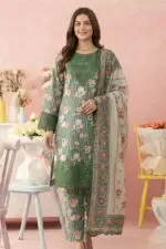 NISH Embroidered Lawn Print Stitched 3-Piece Suite