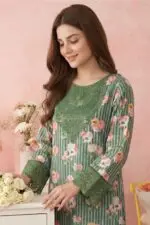 NISH Embroidered Lawn Print Stitched 3-Piece Suite