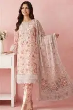 NISH Embroidered Lawn Print Stitched 3-Piece Suite