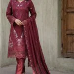 AAINA LUXURY HEAVY EMBROIDERED LAWN 3PC SUIT