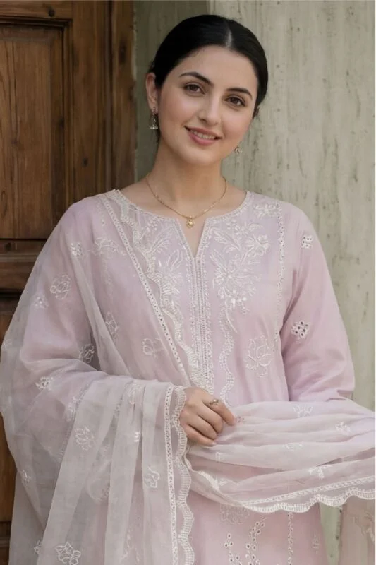 AAINA LUXURY HEAVY EMBROIDERED LAWN 3PC SUIT