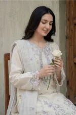 AAINA LUXURY HEAVY EMBROIDERED LAWN 3PC SUIT
