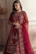 AFSAR BEST LUXURY EMBROIDERED ORGANZA 3PC SUIT