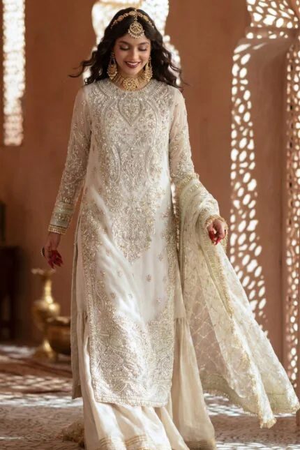 AFSAR BEST LUXURY EMBROIDERED ORGANZA 3PC SUIT