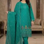 LUXURY COTTON BEST EMBROIDERED JACQUARD 3PC SUIT