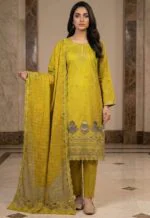 LUXURY COTTON BEST EMBROIDERED JACQUARD 3PC SUIT