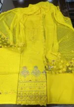 LUXURY COTTON BEST EMBROIDERED JACQUARD 3PC SUIT