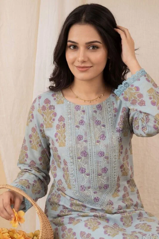 BEBO BEST CHIKENKARI LASER KARI EMBROIDERED LAWN 3PC SUIT