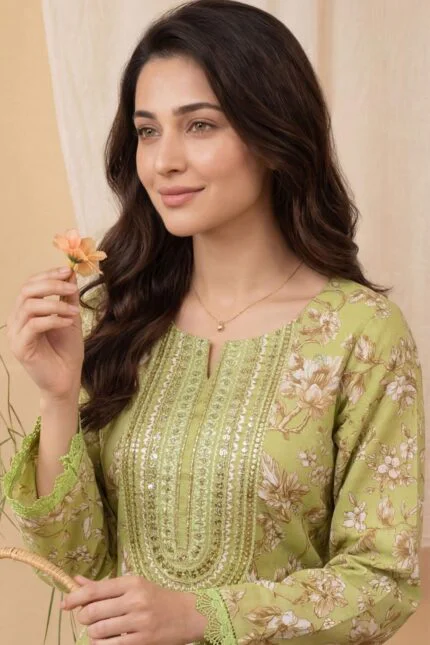 BEBO BEST CHIKENKARI LASER KARI EMBROIDERED LAWN 3PC SUIT