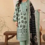 BEBO BEST CHIKENKARI LASER KARI EMBROIDERED LAWN 3PC SUIT