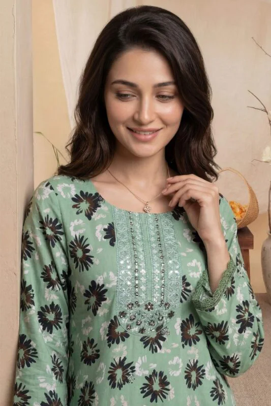 BEBO BEST CHIKENKARI LASER KARI EMBROIDERED LAWN 3PC SUIT