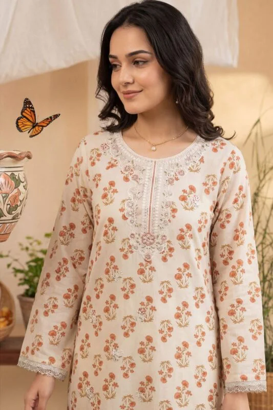 BEBO BEST CHIKENKARI LASER KARI EMBROIDERED LAWN 3PC SUIT