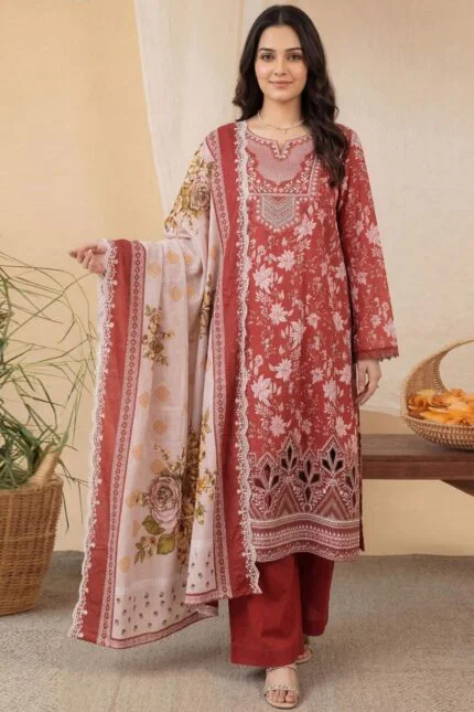 BEBO BEST CHIKENKARI LASER KARI EMBROIDERED LAWN 3PC SUIT