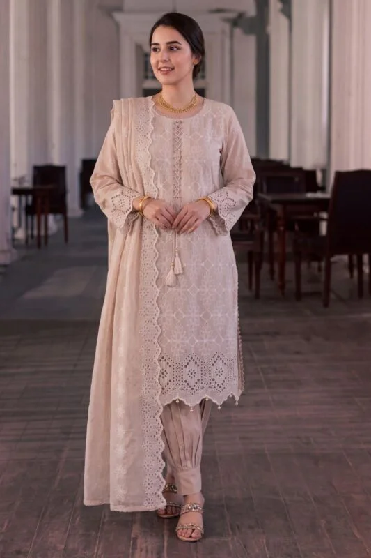 DANIA BEST LUXURY EMBROIDERED CHICKEN KARI LAWN 3PC SUIT