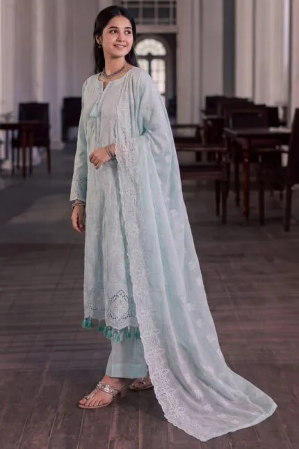 DANIA BEST LUXURY EMBROIDERED CHICKEN KARI LAWN 3PC SUIT