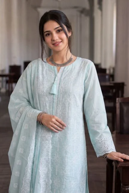 DANIA BEST LUXURY EMBROIDERED CHICKEN KARI LAWN 3PC SUIT