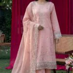 HAYAM BEST CHIKENKARI EMBROIDERED BANA DORA LAWN 3PC SUIT