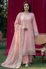 HAYAM BEST CHIKENKARI EMBROIDERED BANA DORA LAWN 3PC SUIT
