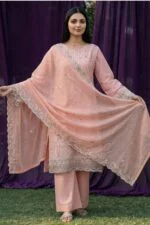 HAYAM BEST CHIKENKARI EMBROIDERED BANA DORA LAWN 3PC SUIT
