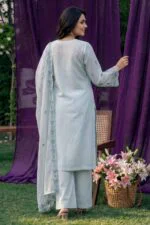 HAYAM BEST CHIKENKARI EMBROIDERED BANA DORA LAWN 3PC SUIT