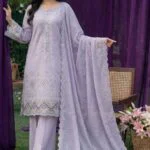 HAYAM BEST CHIKENKARI EMBROIDERED BANA DORA LAWN 3PC SUIT