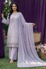 HAYAM BEST CHIKENKARI EMBROIDERED BANA DORA LAWN 3PC SUIT