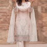 MAHGUL BEST SEMI-STITCHED LUXURY EMBROIDERED CHIFFON 3PC SUIT